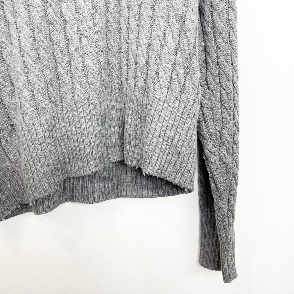 Favorite Daughter Cable Knit Turtleneck in Storm Cloud Gray Size Medium - Picture 8 of 8
